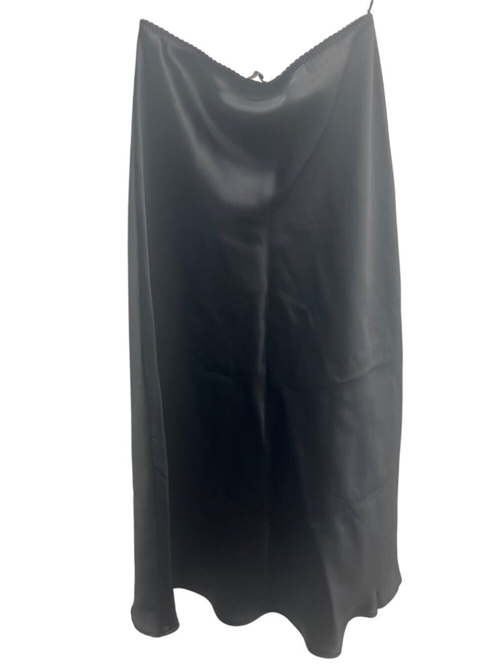 Zara Black Satin Midi Skirt Elegant & Stylish - Picture 2 of 6
